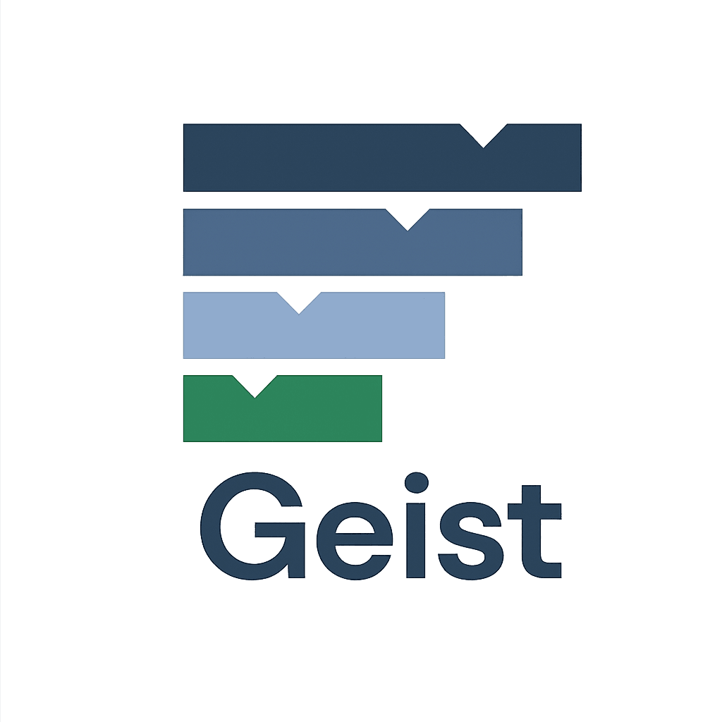 Four stacked horizontal chart bars in Survey Blue with a muted green accent — Meridian Compliance monogram.